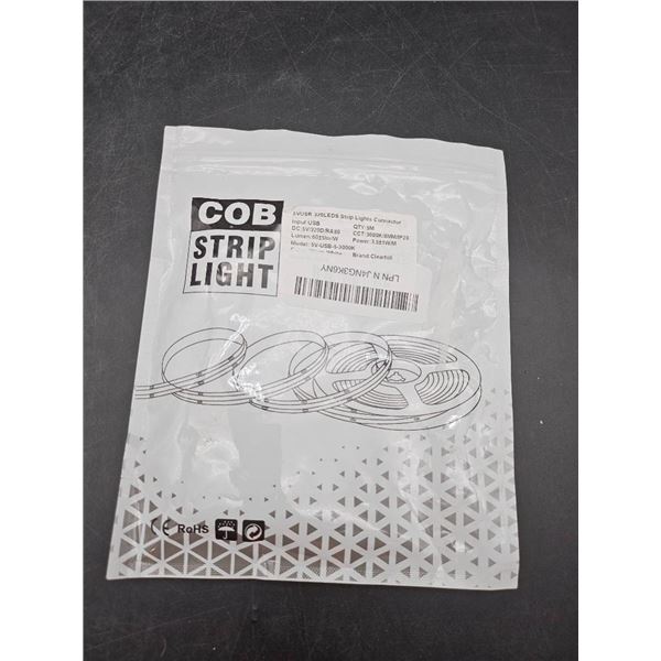 COB LED Strip Light with USB Connector and Accessories