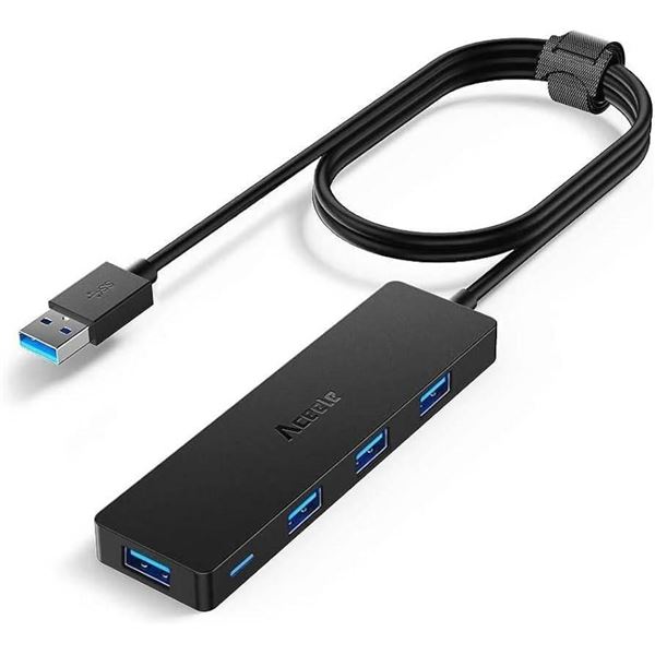 Aceele Computer and Mobile Accessory USB Hub with 2-Year Support