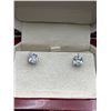Image 1 : Princess Cut 1.0 Carat Solitaire Stud Earrings .925 Silver
