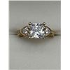 Image 5 : Ladies 14K GP Size 7,  1.12 Carat Princess Cut Solitaire Engagement ring