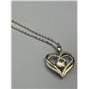 Image 5 : Heart-Shaped Pendant Necklace in Silver Tone with Crystal Accents