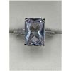 Image 1 : V. Wang Styled Ladies Emerald Cut 2.0 carat Cut Solitaire .925 Dress Ring
