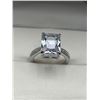 Image 2 : V. Wang Styled Ladies Emerald Cut 2.0 carat Cut Solitaire .925 Dress Ring