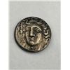 Image 2 : Ancient Greek Silver Coin with Bull and Face Motifs year unknown