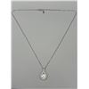 Image 2 : $2,565.00- 3.00 CT GRA CERTIFIED ROUND BRILLIANT CUT MOISSANITE HALO PENDANT & CHAIN SET