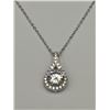 Image 3 : $2,565.00- 3.00 CT GRA CERTIFIED ROUND BRILLIANT CUT MOISSANITE HALO PENDANT & CHAIN SET
