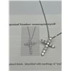 Image 2 : $1,100.00 - 1.10 CT TW GRA CERTIFIED ROUND BRILLIANT CUT MOISSANITE CROSS PENDANT SET