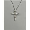 Image 4 : $1,100.00 - 1.10 CT TW GRA CERTIFIED ROUND BRILLIANT CUT MOISSANITE CROSS PENDANT SET