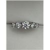 Image 7 : $2,100.00 - 3.60 CT TW GRA CERTIFIED ROUND BRILLIANT CUT MOISSANITE 7 STONE RING