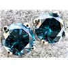 Image 1 : $1000 14K  Lab Blue Diamond 0.42Ct Earrings
