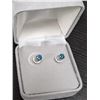 Image 5 : $1000 14K  Lab Blue Diamond 0.42Ct Earrings