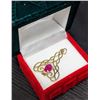 Image 3 : $1300 14K  1.19G Natural Ruby 0.91Ct Pendant