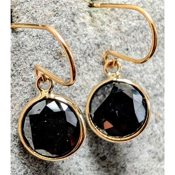 $1135 10K  Black Diamond 2.7Ct Earrings