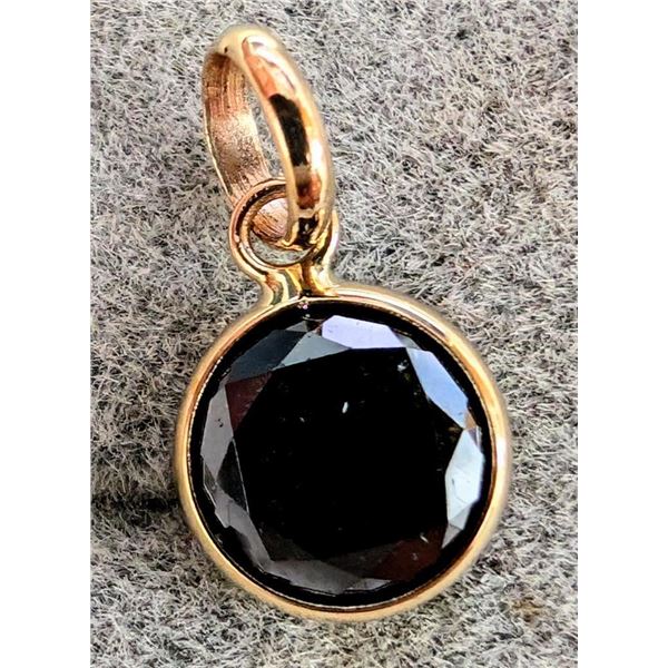 $900 10K  Black Diamond 1.35Ct Pendant