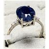 Image 4 : $1920 10K  2.02G Natural Blue Sapphire No Heat & Diamond 0.05Ct Ring