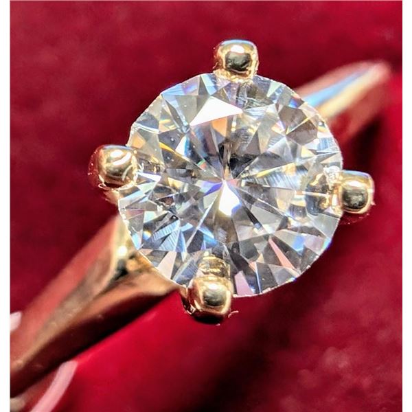 $1250 10K  1.48G Moissanite 0.5Ct Ring