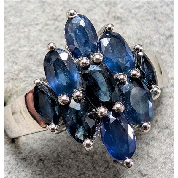 $200 Silver Genuine Sapphire  2.5Ct Ring