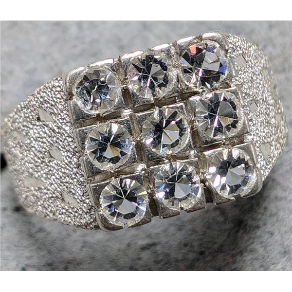 $60 Silver Cz 3G Ring