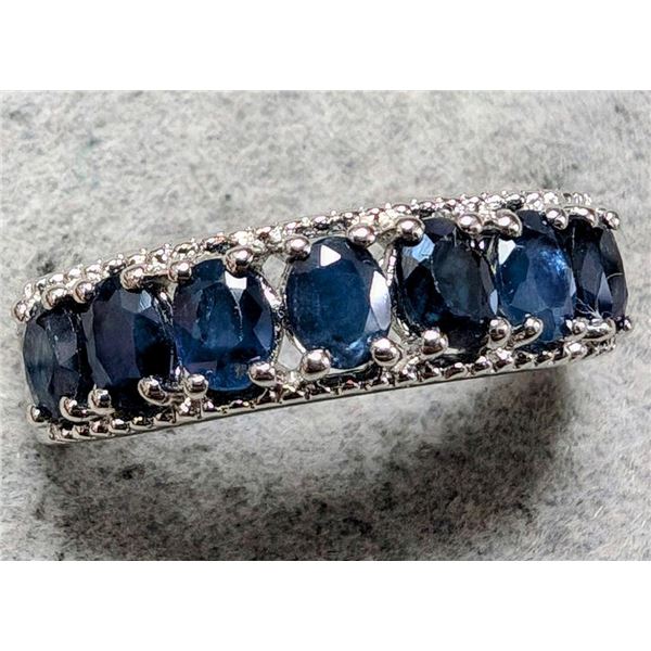 $240 Silver Natural Sapphire App 2.5Ct Ring