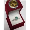 Image 4 : $200 Silver Genuine Emerald App 1Ct  Ring