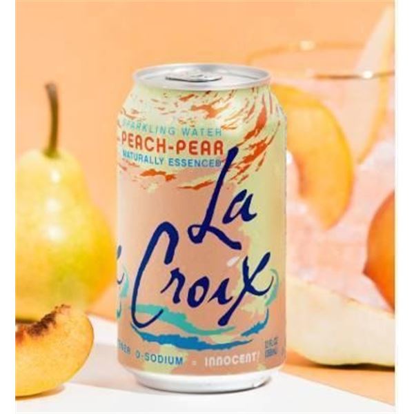 LaCroix Peach Pear Flavored Sparkling Water, 24 Cans (8 Fl oz Each)