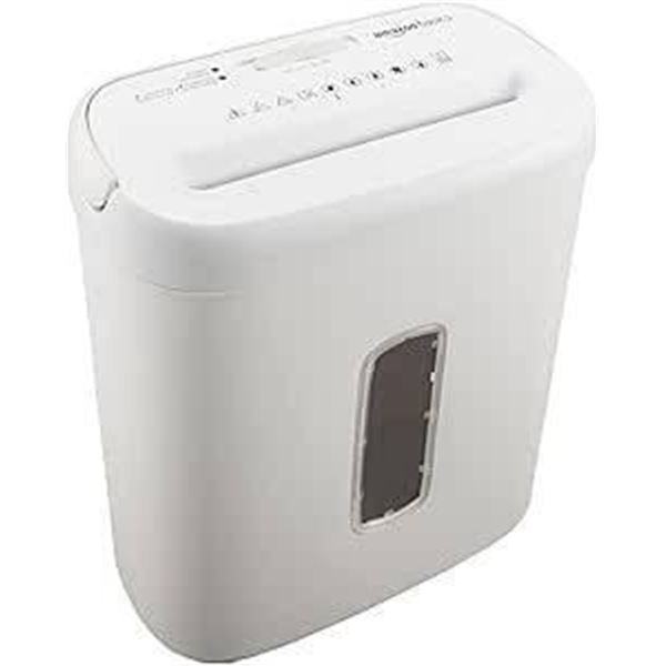 Amazon Basics 8-Sheet Cross-Cut Paper And Credit Card Shredder, White
