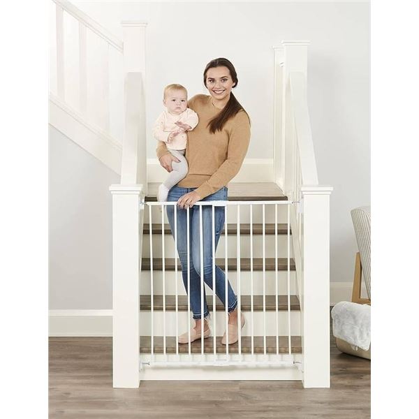 Regalo 1250 DS Top of Stair Safety Gate, White