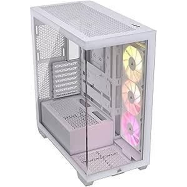 Corsair 3500 Series RS120 ARGB White Computer Case with Glass Panel