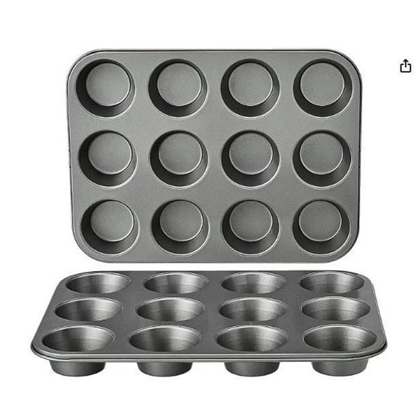 Amazon Basics Carbon Steel Muffin Pan – 2-Pack