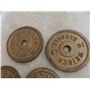 Image 2 : 9 Vintage Weider Barbell Weight Plates (2) 