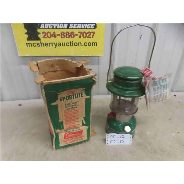 Coleman Sport Lite Model 335 Lantern with Box and 