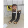 Image 1 : Fireman Steel Toe Rubber Boots Size 10.5 - 11 