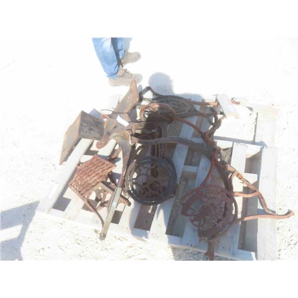 Pallet: Old Treadle Sewing Machine Parts