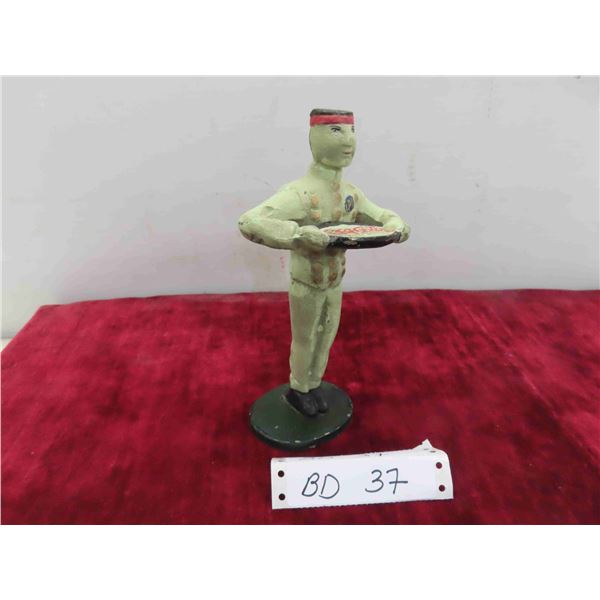 Coca Cola Cast Iron Bell Hop Man with Coke Tray/