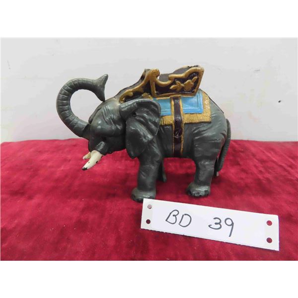 Vintage Cast Iron Mechanical Coin Bank Circus 