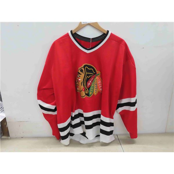 Vintage CCM Chicago Black Hawks Mens Large Hockey 