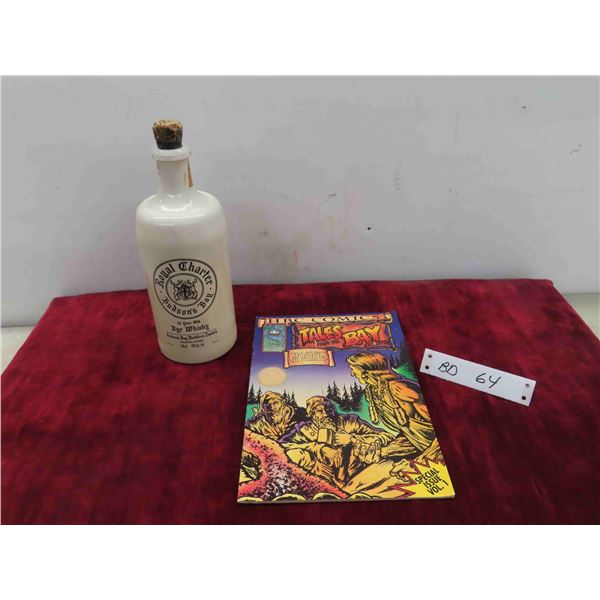 Vintage Hudsons Bay Company Ceramic Whiskey Bottle'