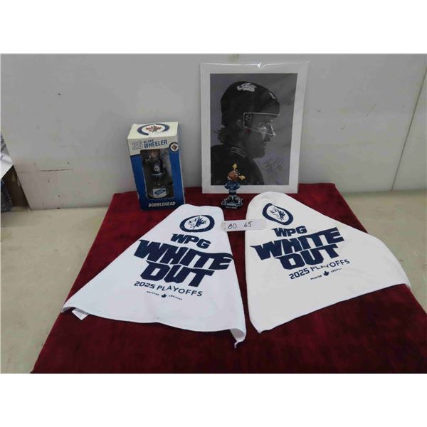 Vintage Winnipeg Jets Blake Wheeler Autographed Print, 