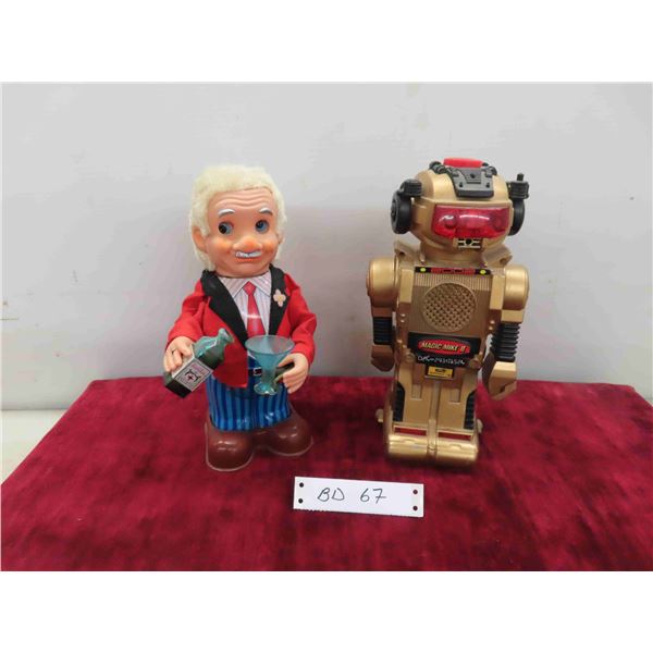 Works! Vintage Battery Operated Mechanical Bartender