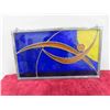 Image 2 : Beautiful! Stained Glass Window Hanging 16'' x 9.5'' 