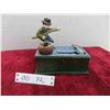 Image 1 : Vintage Cast Iron Mechanical Bank Fishing 'The One 