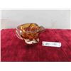 Image 1 : Vintage Amber Chalet Glass Centerpiece Bowl, Signed