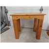 Image 2 : Pine Side Table 24'' x 16'' x 22'' H , Stool 24'' x 10'' x 
