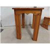 Image 3 : Pine Side Table 24'' x 16'' x 22'' H , Stool 24'' x 10'' x 