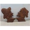 Image 2 : 2 Wood Carved Faces. Approx. 11'' x 14'' , Chuck 