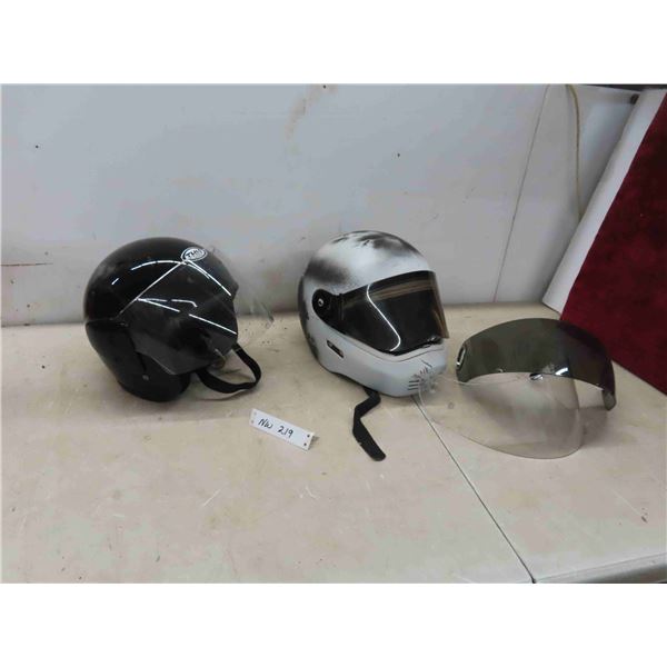 2 Helmets with Extra Visors 