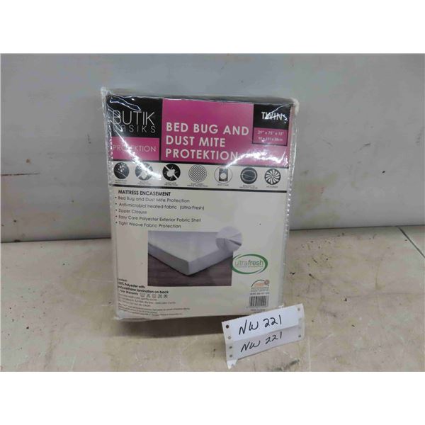 New Bed Bug + Dust Mite Mattress Pad Size Twin 