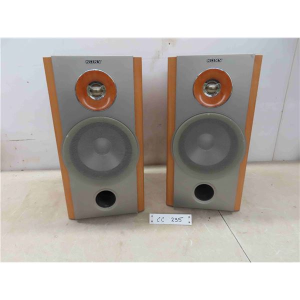 2 Sony Speakers SS-NX1 (Works) 8'' x 11'' x 16'' Tall 