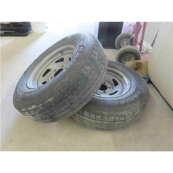 2 Carlisle Tires & Rims ST 215/75R14 