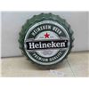 Image 1 : New Metal Heineken Bottle Cap Sign 16'' Diam. 